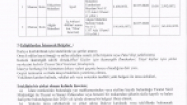2 ADET TAŞINMAZ KİRAYA VERİLECEKTİR